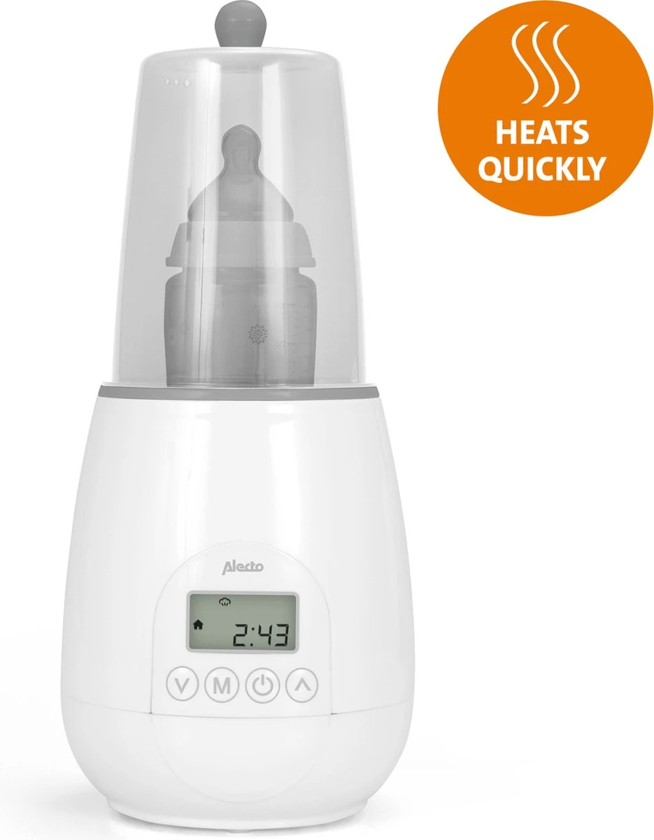 Alecto BW-700 - Snelle Digitale Flessenwarmer 500W Voor Opwarmen, Steriliseren En Ontdooien - Inclusief Stoomkap - Bediening Via Display - Wit 13 Alecto BW-700 - Snelle Digitale Flessenwarmer 500W Voor Opwarmen, Steriliseren En Ontdooien - Inclusief Stoomkap - Bediening Via Display - Wit - Afbeelding 11