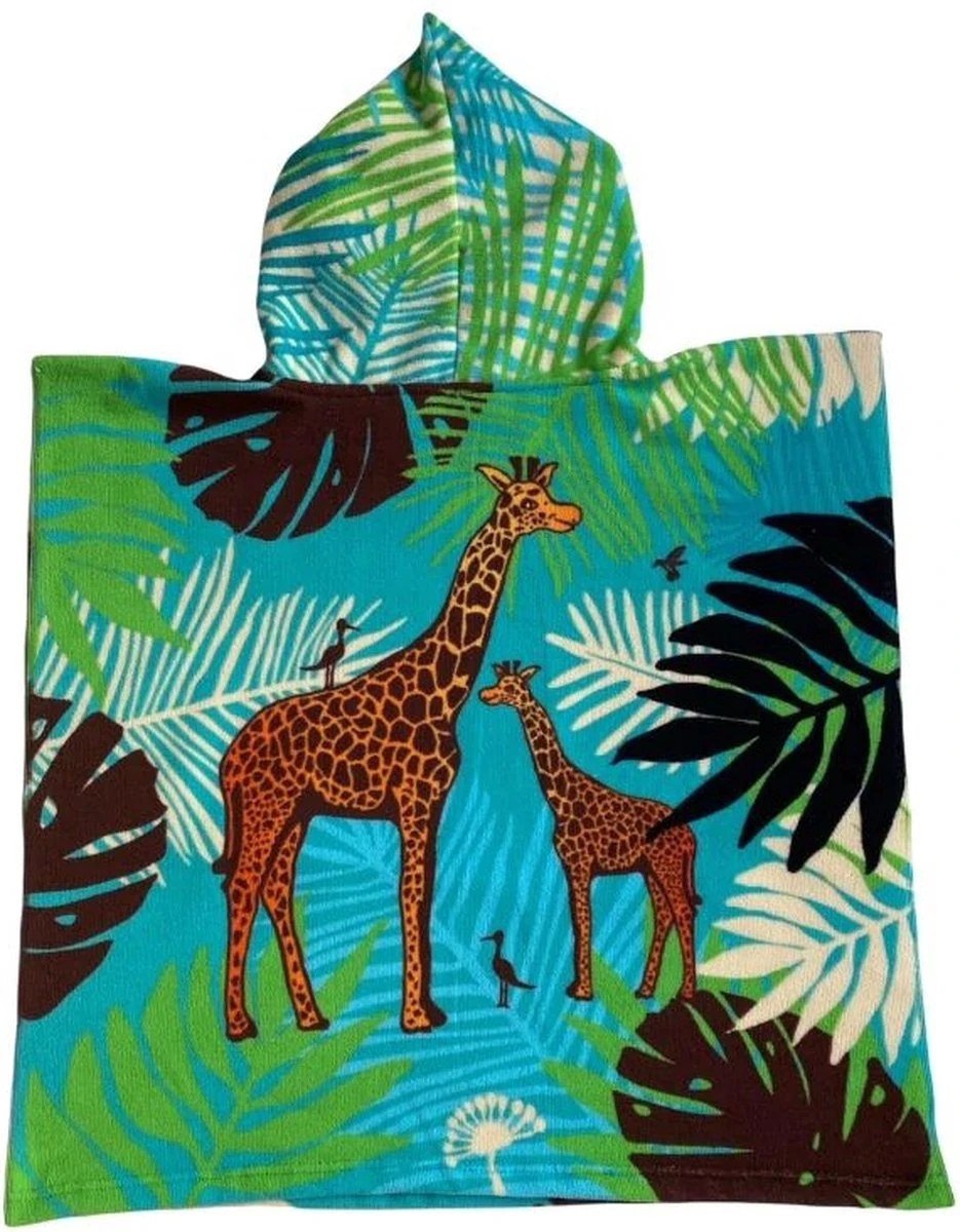Bad Cape/poncho Voor Kinderen 60 X 120 Cm Microvezel - Bad Poncho's Met Savanne Safari Dieren 4 Bad Cape/poncho Voor Kinderen 60 X 120 Cm Microvezel - Bad Poncho's Met Savanne Safari Dieren - Afbeelding 2