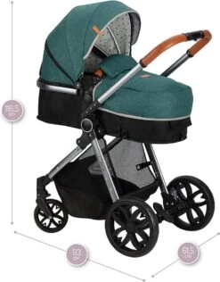 MoMi Kinderwagen - Compacte 2 In 1 Combiwagen - Limuru - Groen (geschikt Van 0-3 Jaar) -Bekend Babyproducten Winkel 939x1200 3