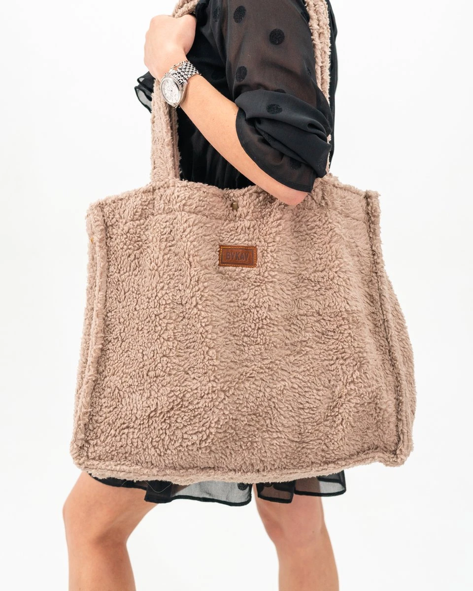ByKay - Mom Bag - Draagzak - Teddy - Taupe - Organic 6 ByKay - Mom Bag - Draagzak - Teddy - Taupe - Organic - Afbeelding 4