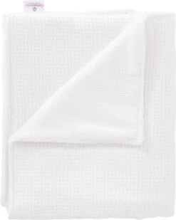 Cottonbaby - Wiegdeken - Wafel - Gevoerd Bamboe - Wit - 75x90 Cm