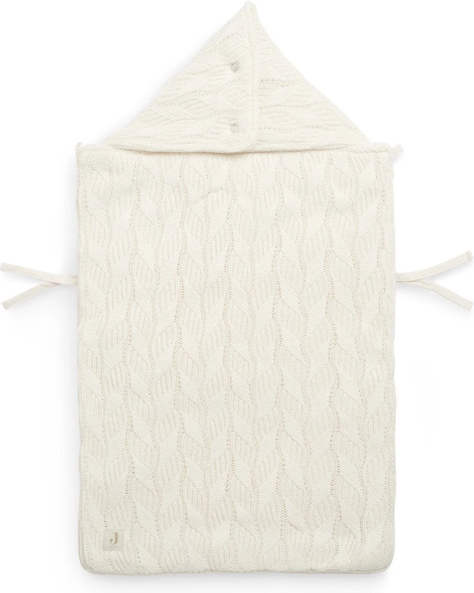 Jollein Voetenzak Voor Autostoel & Kinderwagen - Spring Knit - Ivory 3 Jollein Voetenzak Voor Autostoel & Kinderwagen - Spring Knit - Ivory