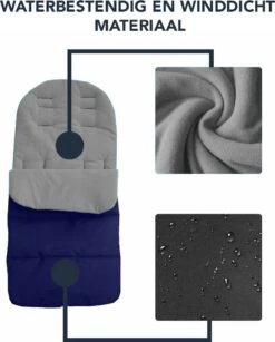 Achaté Voetenzak - Voor Kinderwagen Of Stoeltje – Baby Slaapzak - Autostoel - Donkerblauw -Bekend Babyproducten Winkel 966x1200 2