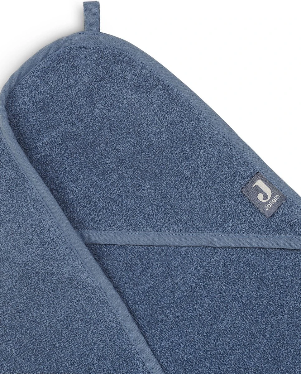 Jollein Badcape Badstof 75x75cm - Jeans Blue 7 Jollein Badcape Badstof 75x75cm - Jeans Blue - Afbeelding 5