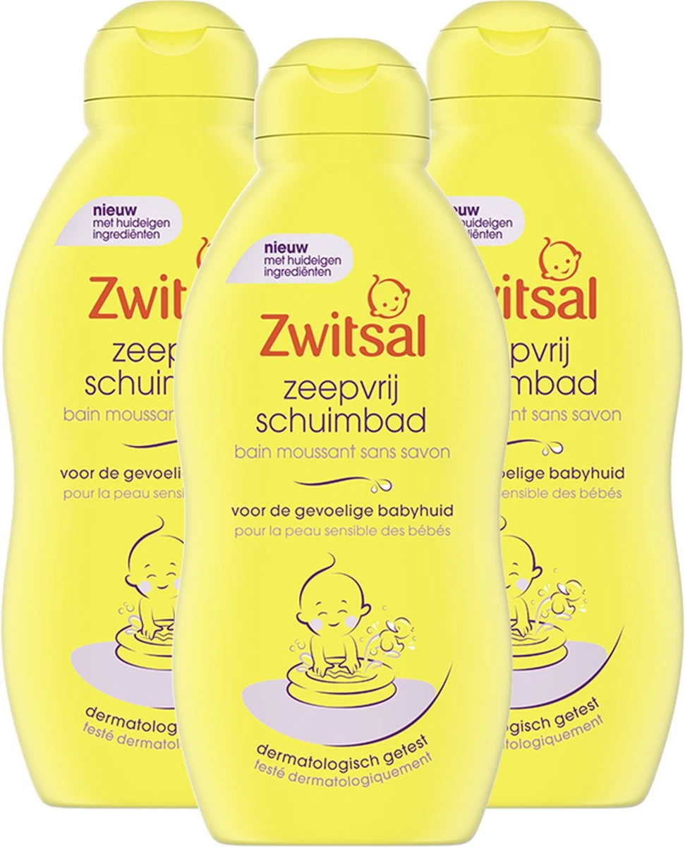 Zwitsal - Zeepvrij Schuimbad - 3 X 200 Ml 3 Zwitsal - Zeepvrij Schuimbad - 3 X 200 Ml
