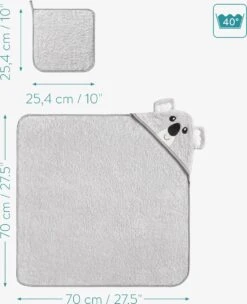 Navaris Badcape Met Capuchon Voor Baby - Set Met Badcape En Washandje - 100% Bamboe - Voor Baby's Van 0-12 Maanden - Oeko-tex Gecertificeerd - Koala -Bekend Babyproducten Winkel 975x1200 8