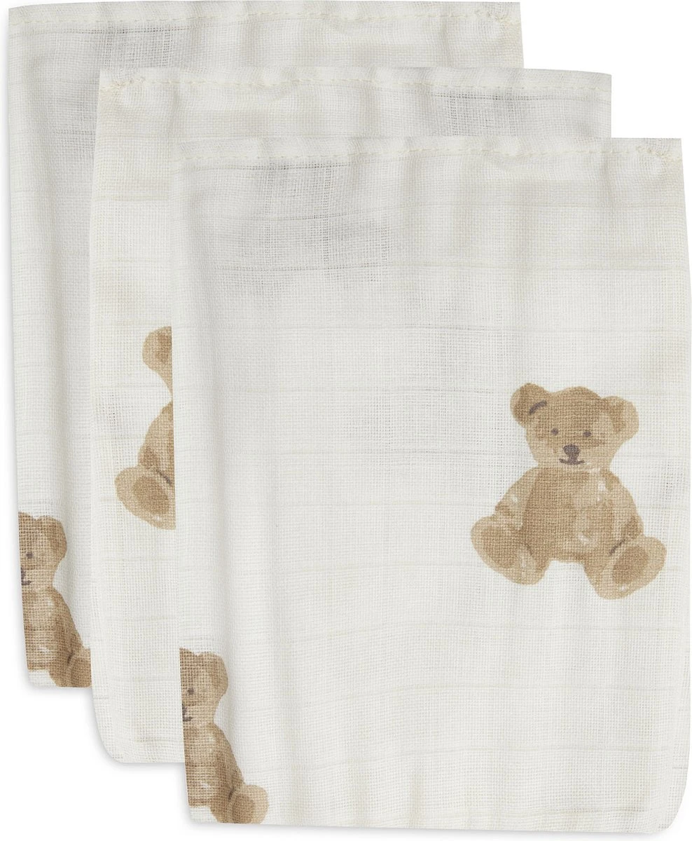 Jollein Baby Washandje Hydrofiel Teddy Bear - 3 Stuks 4 Jollein Baby Washandje Hydrofiel Teddy Bear - 3 Stuks - Afbeelding 2