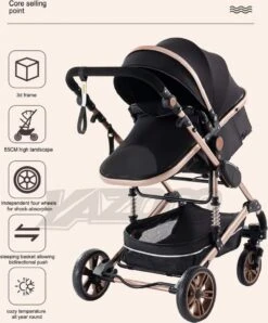 Merkloos Luxe Multi-functionele 3 In 1 Wandelwagen - Babywagen - Kwalitatieve Buggy - Opklapbare Kinderwagen - Licht En Flexibel -Bekend Babyproducten Winkel 996x1200 4