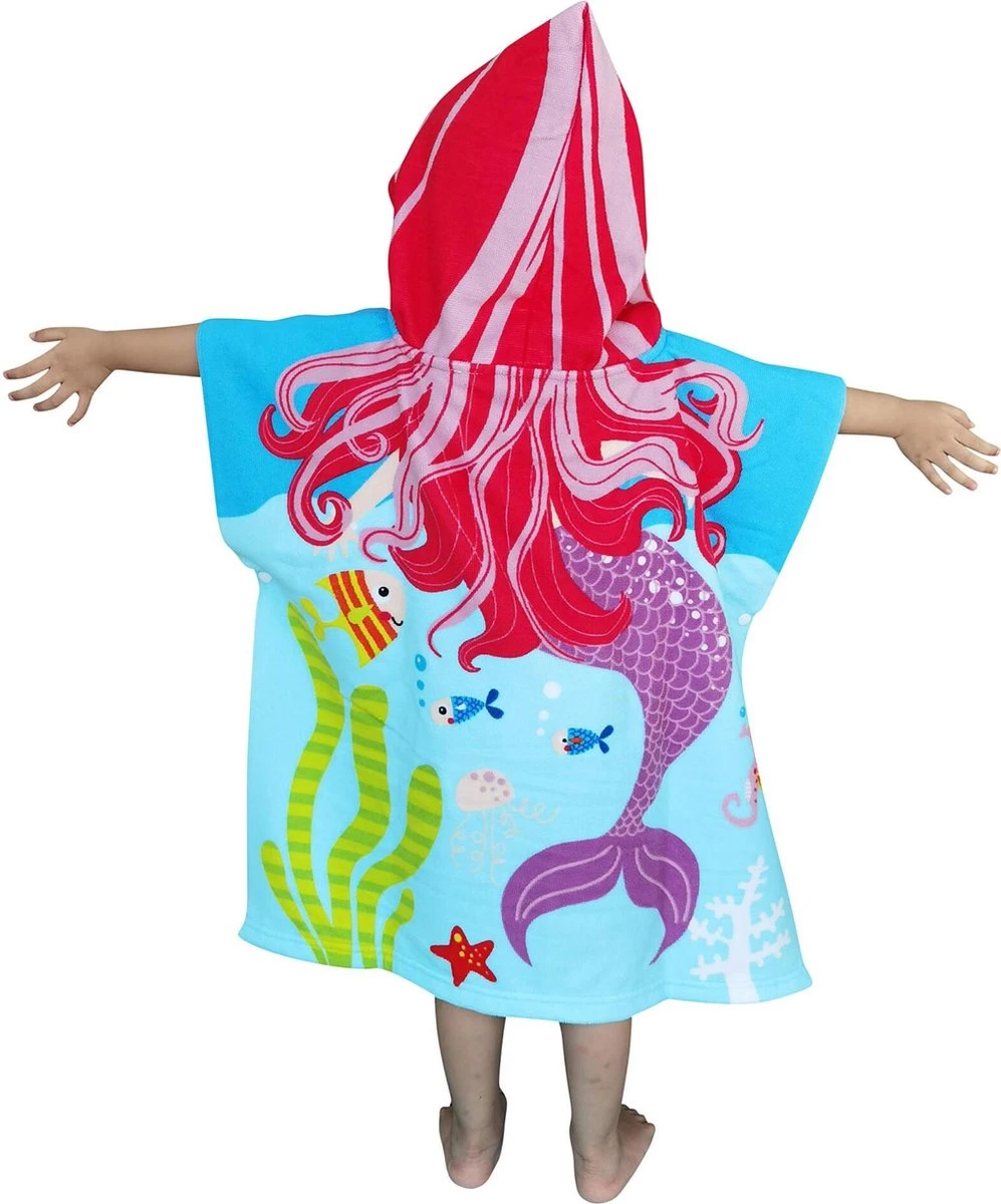 JAXY Badcape Baby - Badcape - Baby Badjas - Omslagdoek - Omslagdoek - Baby Handdoek Met Capuchon - Strandhanddoek - Badponcho - Poncho Handdoek - Microfiber - 60x90cm - Paarse Zeemeermin 4 JAXY Badcape Baby - Badcape - Baby Badjas - Omslagdoek - Omslagdoek - Baby Handdoek Met Capuchon - Strandhanddoek - Badponcho - Poncho Handdoek - Microfiber - 60x90cm - Paarse Zeemeermin - Afbeelding 2